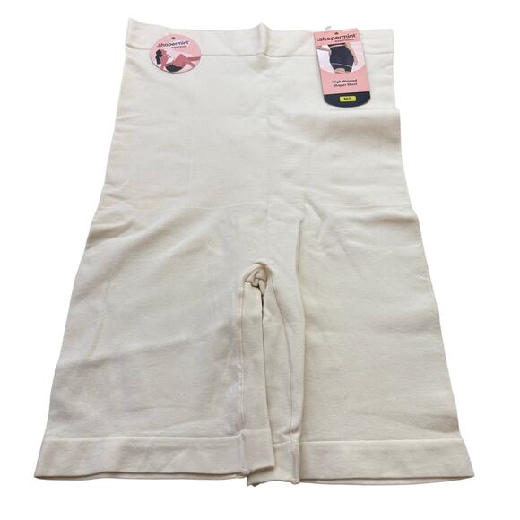 Shapermint Beige Medium Large High Waisted Shaper Shorts 55021 Shapewear Light - Picture 2 of 9